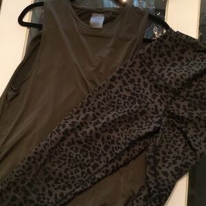 Olive leopard DYI workout set